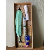 Kit caneta pena verde Salamanca