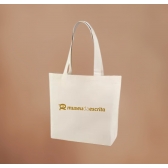 Ecobag natural com logo mostarda